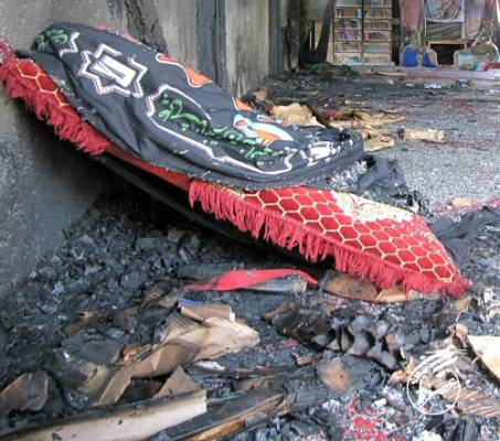آتش سوزی مسجد علی بن ابی طالب زاهدان