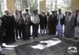 مراسم غبار روبی گلزار شهدا با حضور خانواده شهید لکزایی در خاش