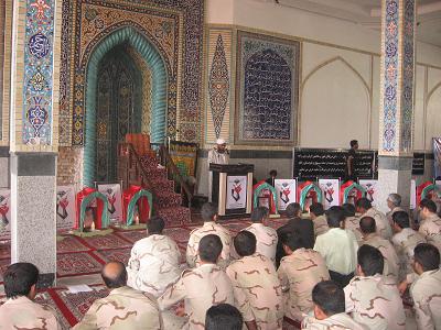 برگزاری مراسم عزاداری شهدای مرزبانی سراوان در مسجد جامع زاهدان
