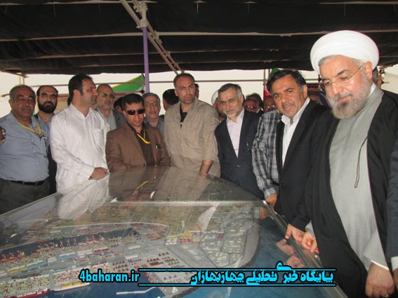 بازدید دکتر روحانی از اسکله شهید بهشتی بندر چابهار
