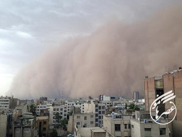 تصاویری ترسناک از طوفان تهران