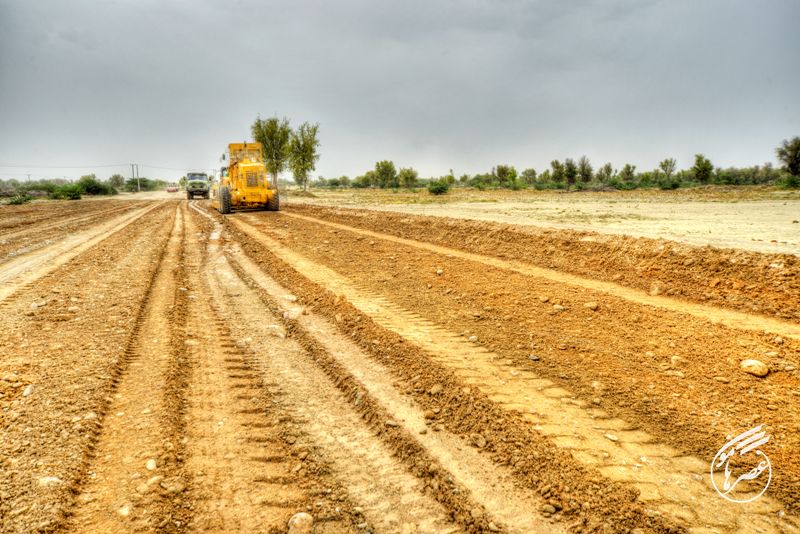 عملیات پیشرفت جاده سازی محور کنارک به زرآباد