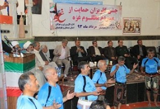 جشن گلریزان حمایت از مردم مظلوم غزه در زاهدان برگزار شد