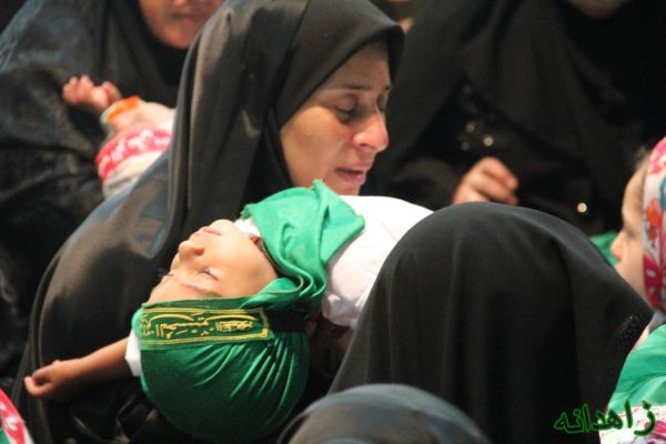 گزارش تصویری/ همنوایی شیرخوارگان حسینی با لالایی رباب برای علی‌اصغر(ع)