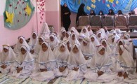 برگزاری جشن عبودیت و بندگی دختران دانش آموز در میرجاوه