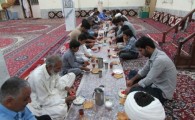 گزارش تصویری/ برپایی ضیافت افطاری در مسجد صاحب الزمان(عج) میرجاوه