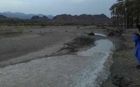 گزارش تصویری/ جاری شدن سیلاب در رودخانه های فصلی سرباز