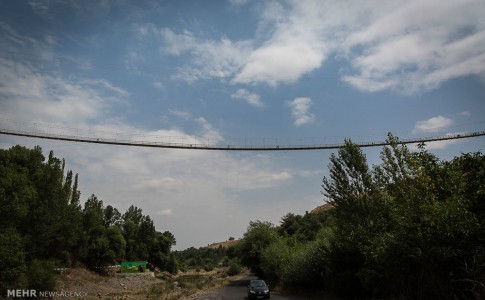 عکس/ نمایی زیبا از بزرگترین پل معلق خاورمیانه در ایران