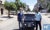 ساخت نخستین خودروی خورشیدی توسط دانشجویان غزه+تصاویر