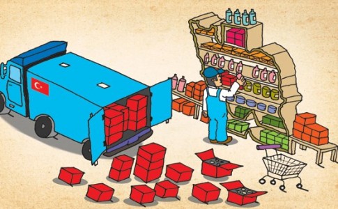 کاریکاتور/ فروشگاه های زنجیره ای ترکیه در ایران