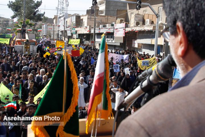 خروش ضداستکباری مردم زاهدان در راهپیمایی 13 آبان