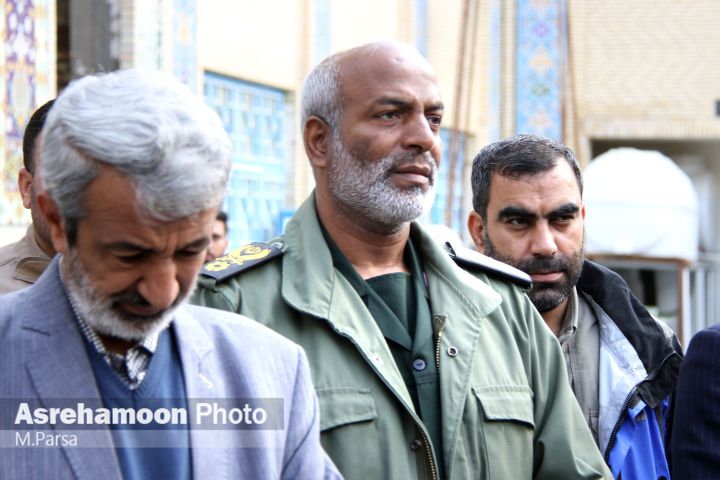 سردار مارانی در مراسم تشییع شهید حادثه نیکشهر در زاهدان