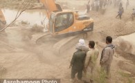 گزارش تصویری/سیل بند حفاظتی سپاه سیلاب سیستان را مهار کرد  