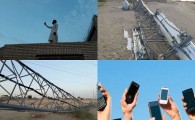 سقوط دکل مخابراتی بر اثر طوفان در شهرستان دلگان/ گلایه مردم جلگه از قطعی یکماهه تلفن همراه