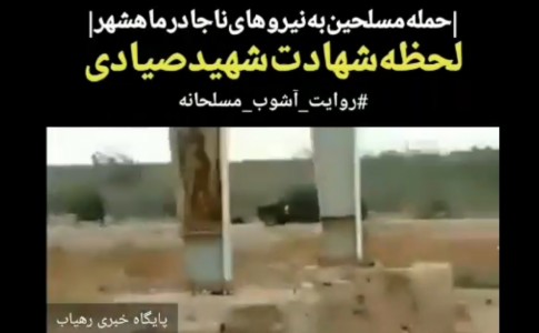 لحظه شهادت شهید صیادی در نیزارهای ماهشهر+ فیلم
