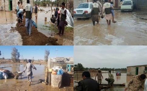 سیل کمک های بسیج و سپاه به مردم سیل زده سیستان و بلوچستان