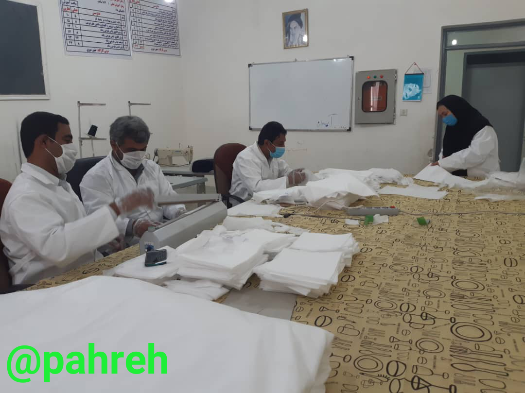 کارگاه تولید ماسک در ایرانشهر   