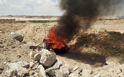 ‍ آتش سوزی لاستیک در منطقه لار زاهدان/ عامل آتش سوزی متواری شد