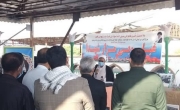 غبارروبی مزار شهدا به مناسبت هفته بسیج در ایرانشهر