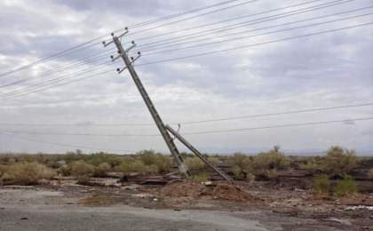باران به ۶۲ اصله پایه شبکه برق سیستان و بلوچستان خسارت وارد کرد