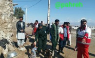 توزیع سبد غذایی و نفت سفید بین سیل زدگان بخش بزمان شهرستان ایرانشهر  