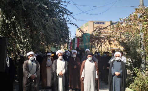 اجتماع بزرگ حوزویان زاهدان در اعتراض به کشتار بی‌رحمانه نمازگزاران در افغانستان