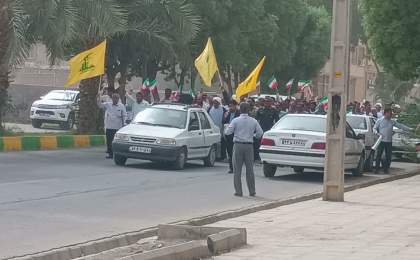 حضور مردم شهرستان ایرانشهر در راهپیمایی حمایت از فلسطین